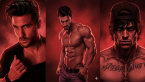Cinematic Red Portrait Artwork Created Using Gemini AI – Graphic Novel Style