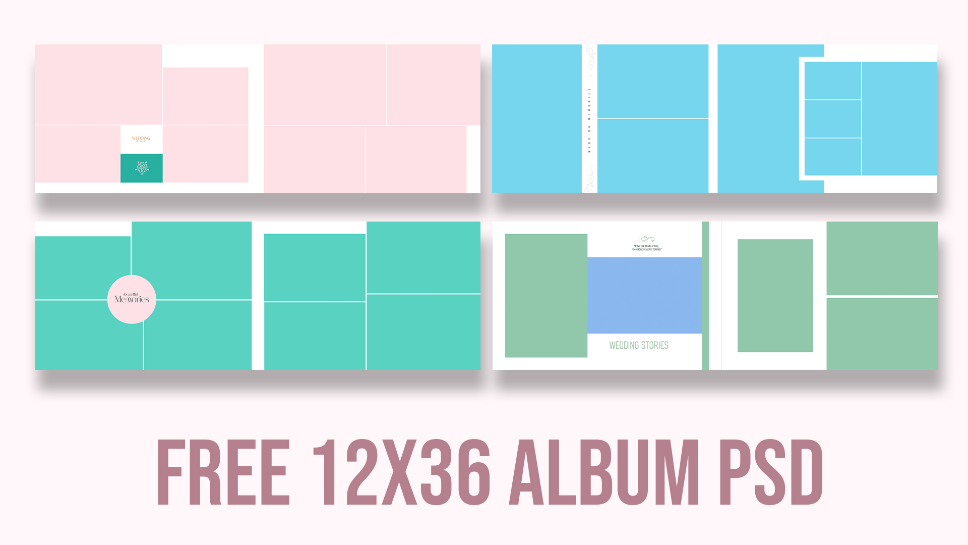 10 Premium Wedding Album DM Design PSD Templates