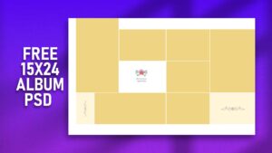 Free 15×24 Wedding Album Layout Design PSD – Professional & Minimalis