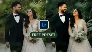 Free Cinematic Wedding Lightroom Preset – Dark Green Luxury Tone