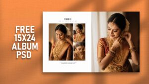 15×24 Indian Style Wedding Album Layout Design PSD Free Download (Latest 2026 Collection)
