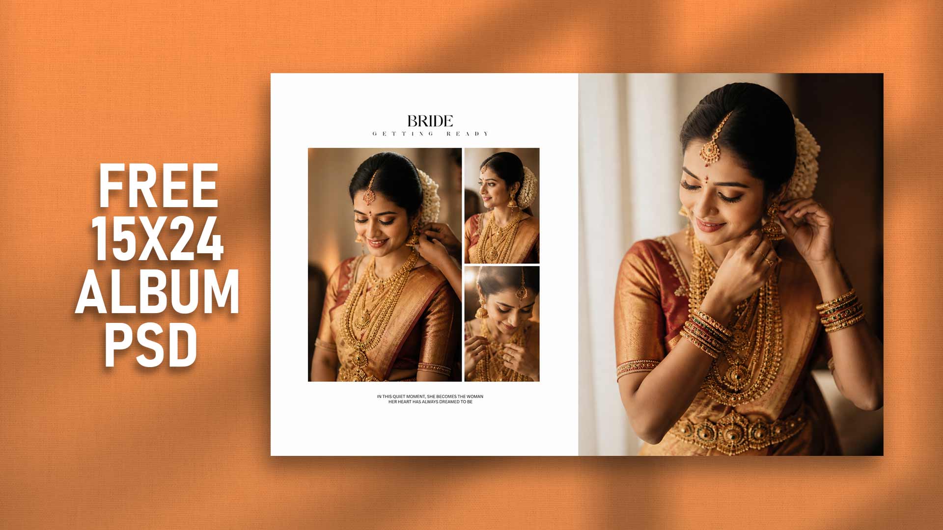 15×24 Indian Style Wedding Album Layout Design PSD Free Download (Latest 2026 Collection)